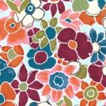 Colorful Floral Fabric - Garden Wall By Laura Gunn..